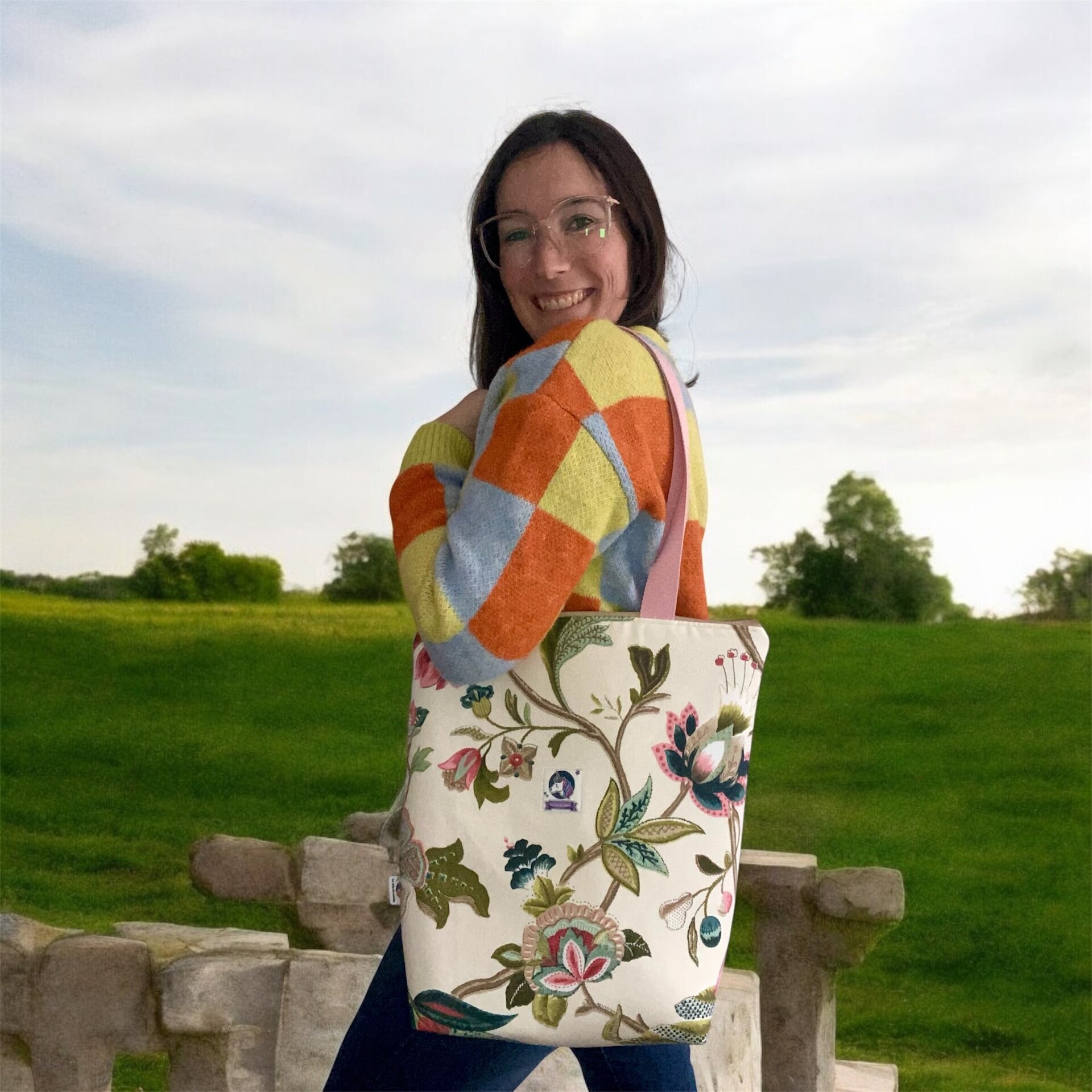 Tote bag con fondo y cremallera - 3
