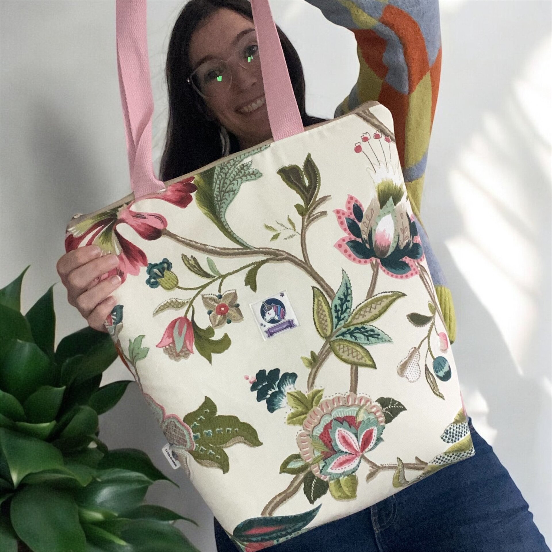 Tote bag con fondo y cremallera - 2